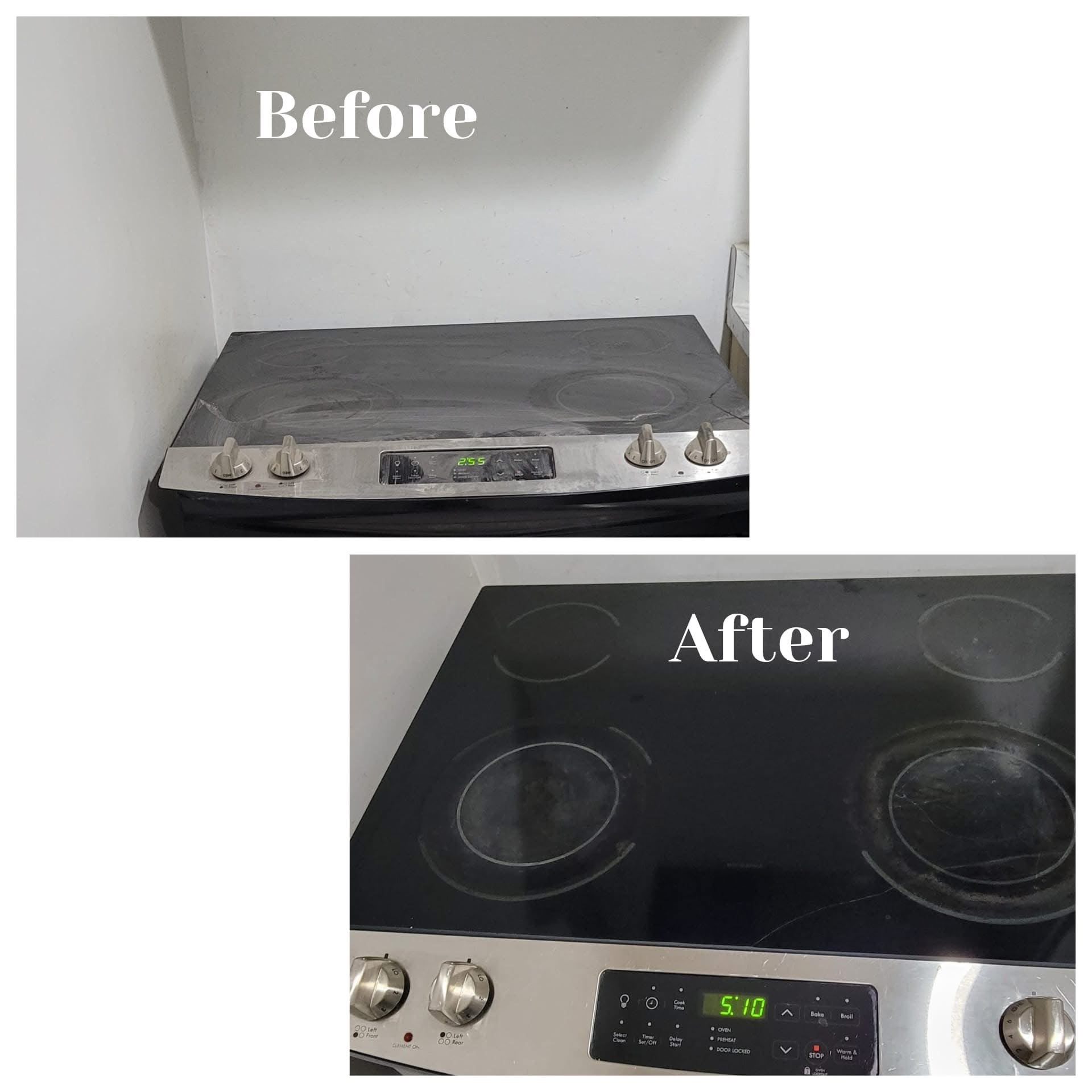Induction Stove Clean Before / After